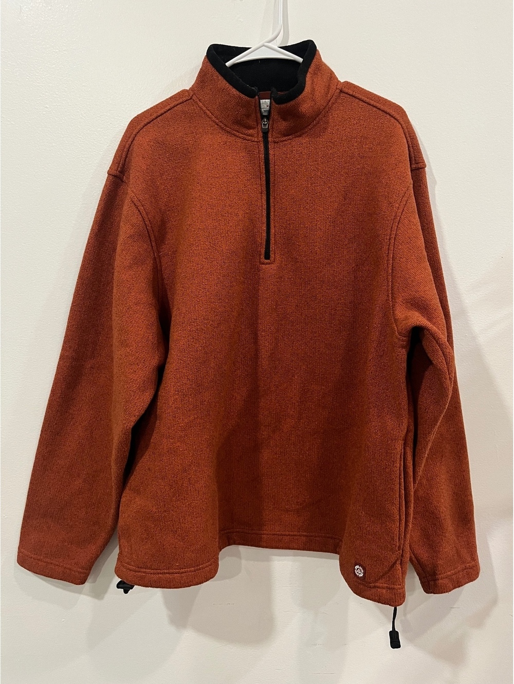 Columbia orange quarter-zip fleece pullover